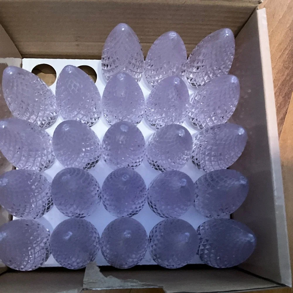 OptiCore C9 LED Bulbs Warm White Faceted E17 Base 23 Bulbs Wintergreen‎ Lighting